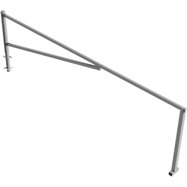 Swing barrier | for casting in concrete, hot-dip galvanized | clear width: 4500 mm | for padlock